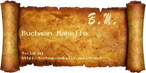 Buchman Mabella névjegykártya